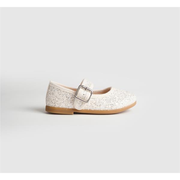 İpobomi Sparkle Tabanlı Babet Beyaz