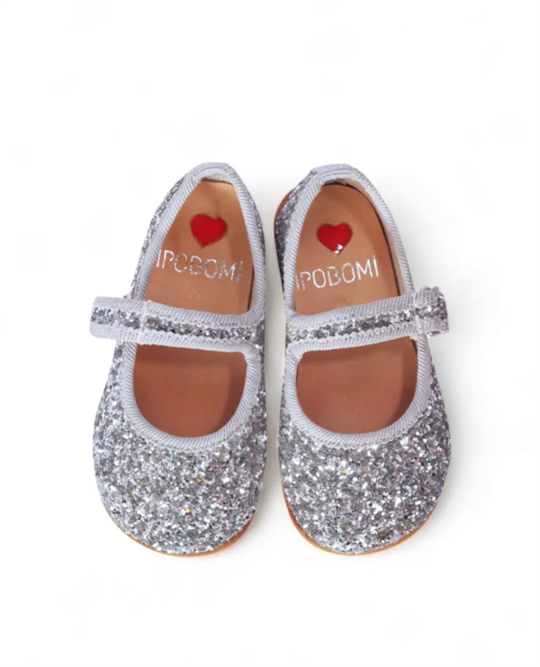İpobomi Sparkle Tabanlı Babet Silver