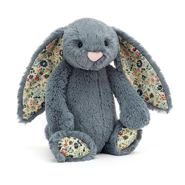 Jellycat Çiçekli Koyu Mavi Tavşan Orta Boy 31 cm