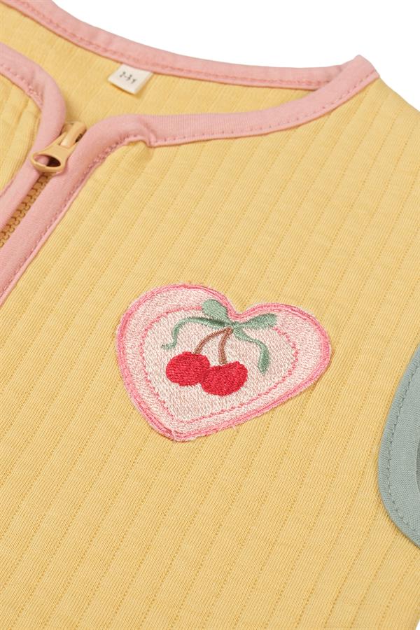 Kapitone Biyeli Yelek - Açık Sarı STD