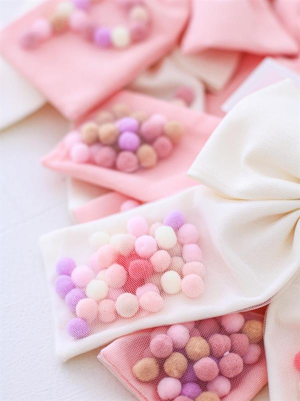 La Pomponnette Ponponlu Küçük Toka Marla Pembe