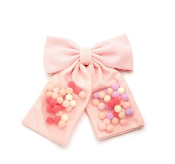 La Pomponnette Ponponlu Küçük Toka Marla Pembe