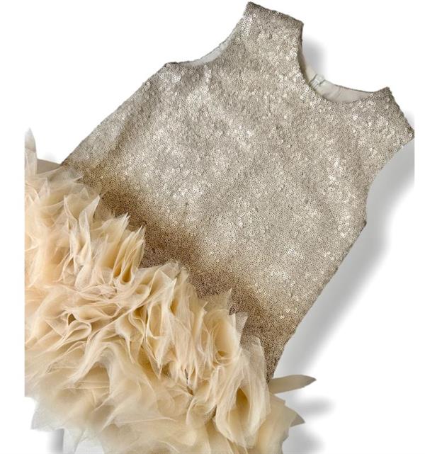 Le Petit Mico Parti Elbisesi Champagne Cloud