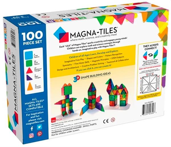 Magna-Tiles Clear Color 100 Parça