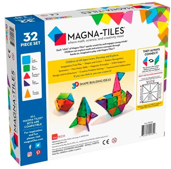 Magna-Tiles Clear Color 32 Parça