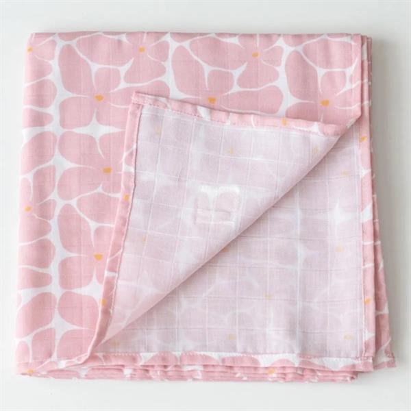 Mama Yoyo Floral Çok Amaçlı Organik Müslin Örtü 120x120 cm