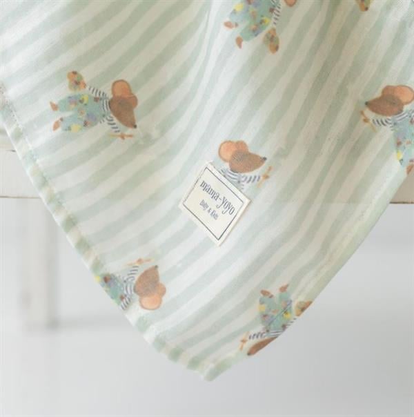 Mama Yoyo Çok Amaçlı Organik Müslin Örtü 100X100 cm - Farecik