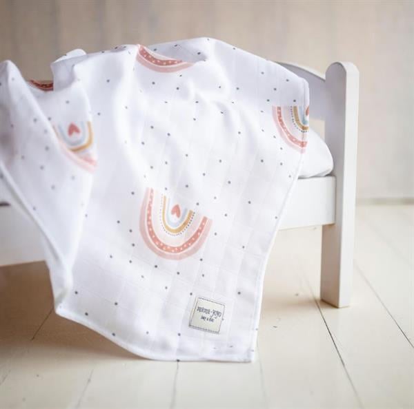 Mama Yoyo  Rainbow Klasik Çok Amaçlı Organik Müslin Örtü