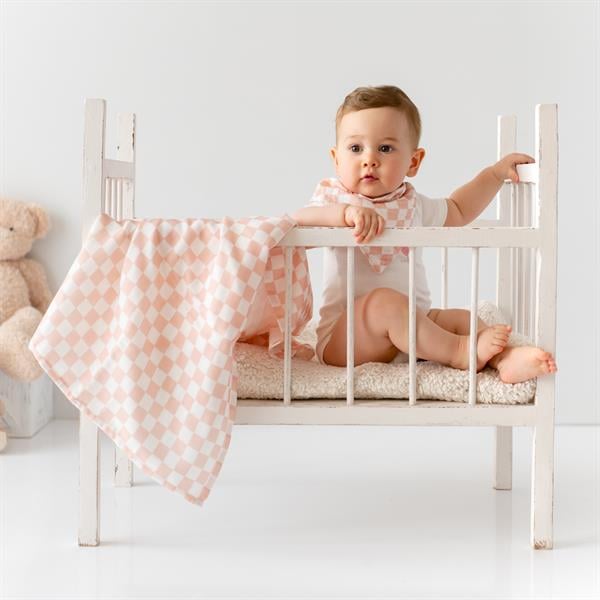 Mama Yoyo Çok Amaçlı Organik Müslin Örtü Pudra Dama 100x100 cm