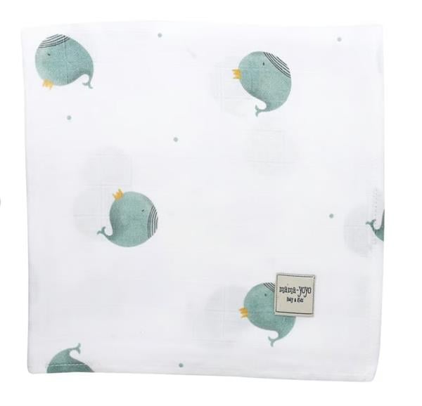 Mama Yoyo Whaley Çok Amaçlı Organik Müslin Örtü 120x120 cm