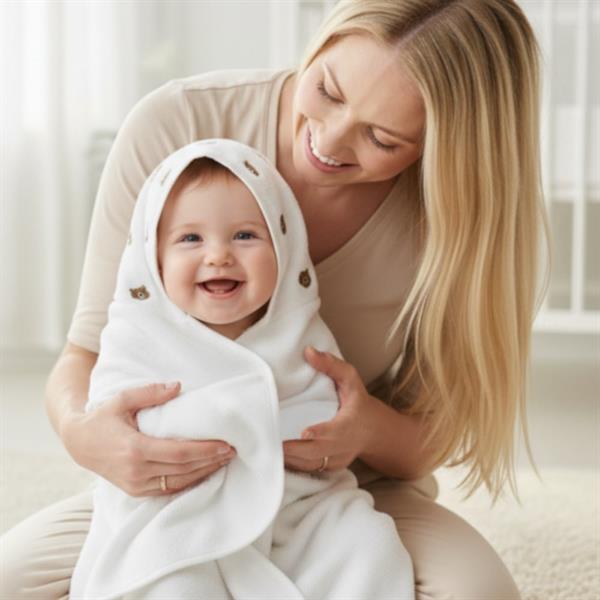 Mama Yoyo Nakışlı Kundak Havlu Ayı