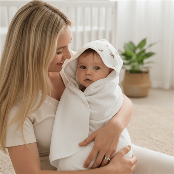 Mama Yoyo Nakışlı Kundak Havlu Fiyonk