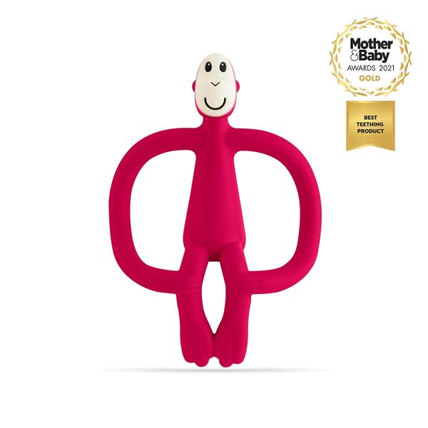Matchstick Monkey Silikon Diş Kaşıyıcı- Kırmızı