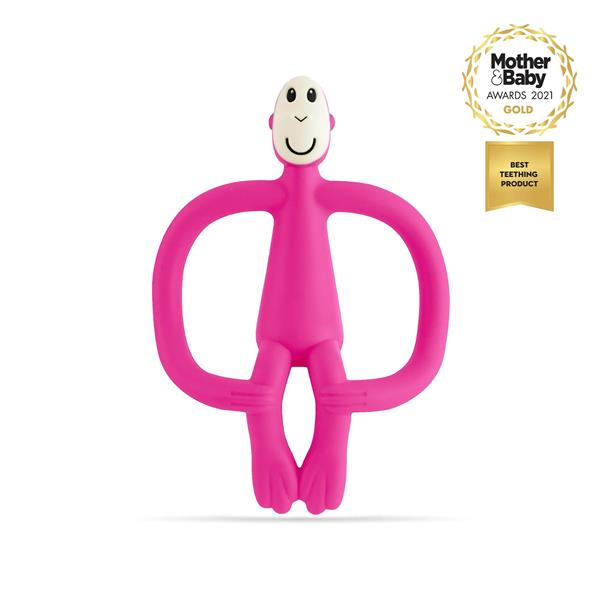 Matchstick Monkey Silikon Diş Kaşıyıcı- Fuşya