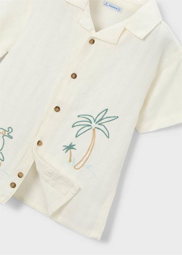 Mayoral Nakışlı Gömlek Krem