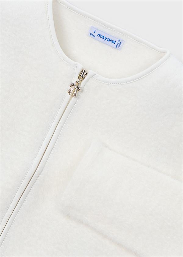 Mayoral Peluş Kürklü Hırka Krem