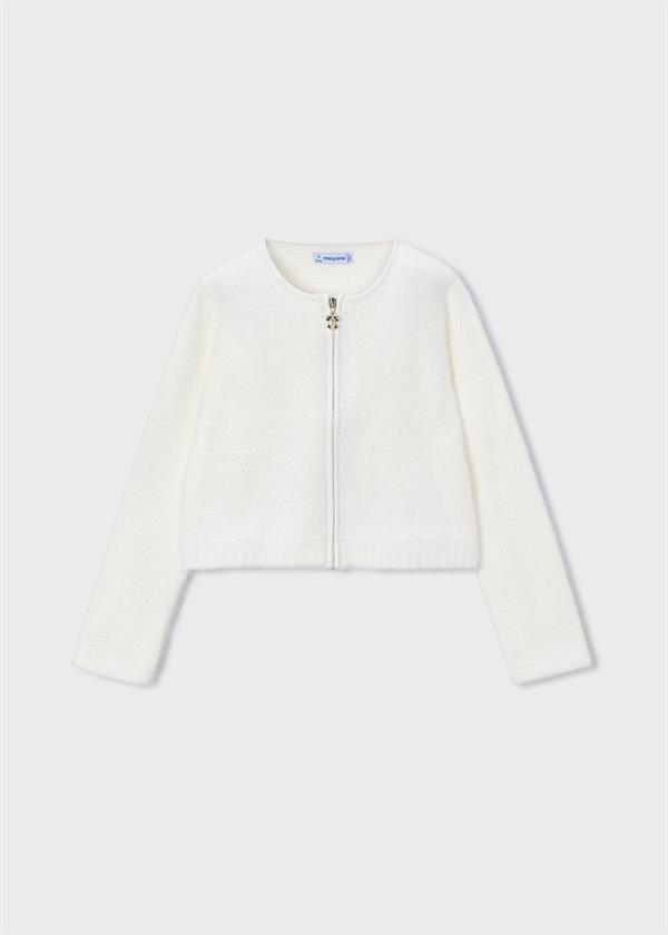 Mayoral Peluş Kürklü Hırka Krem