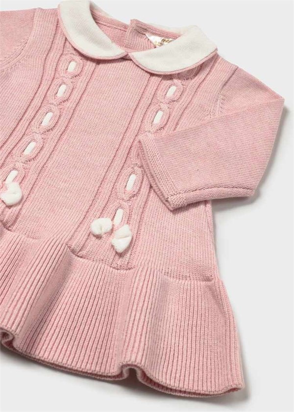 Mayoral Yakalı Triko Elbise Pembe