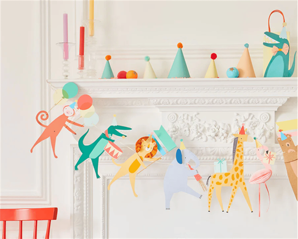 Meri Meri - Animal Parade Garland - Hayvan Geçit Töreni Asılan Süs