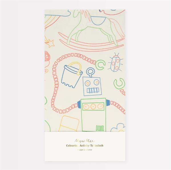 Meri Meri - Colour in Tablecloth - Boyama Etkinliği Kağıt Masa Örtüsü