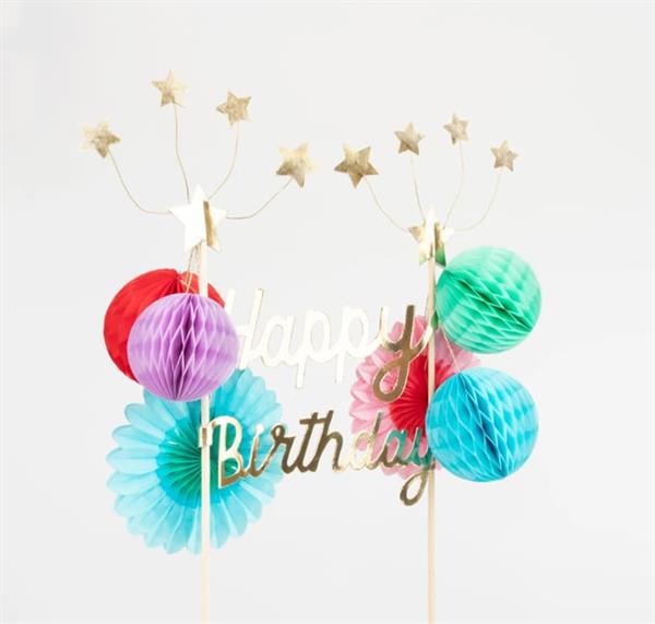 Meri Meri - Happy Birthday Cake Topper - Happy Birthday Pasta Süsü