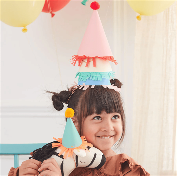 Meri Meri - Large Party Hats - Pon Ponlu Parti Şapkaları (L)