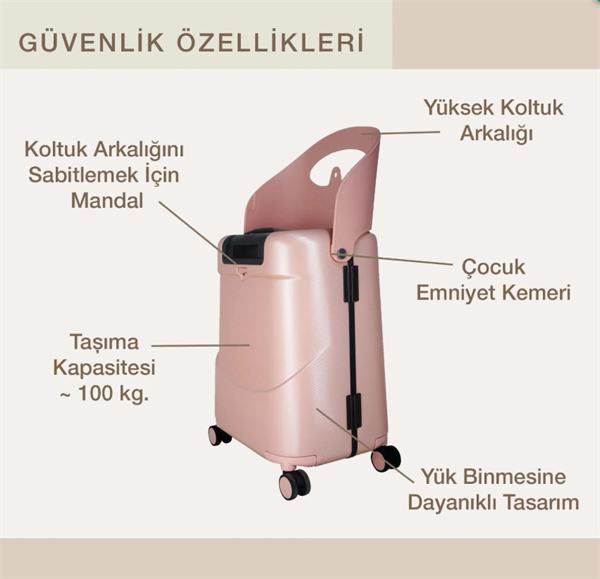 MiaMily Carry On Kabin Boy Valiz - Dusty Pink