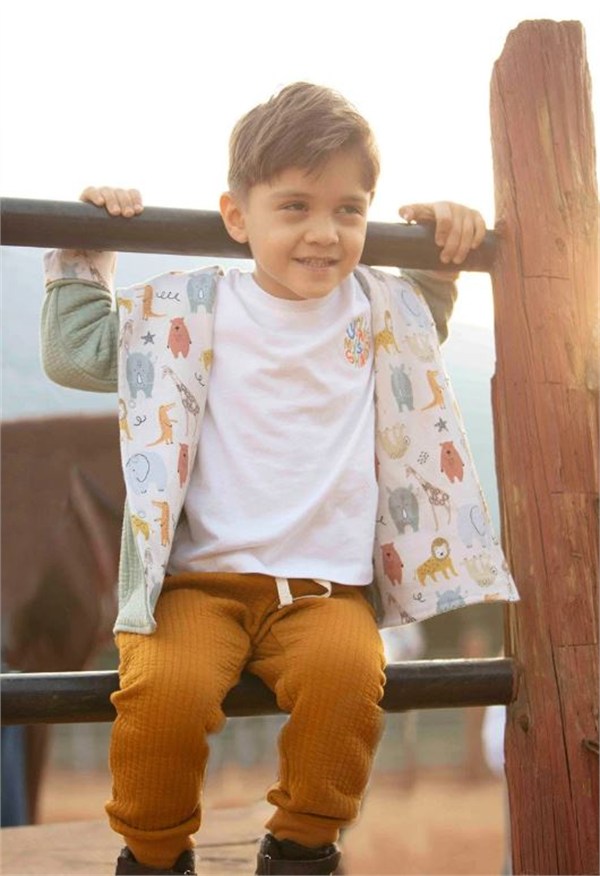 Miela Kids Çift Taraflı Kapitone Ceket Jungle