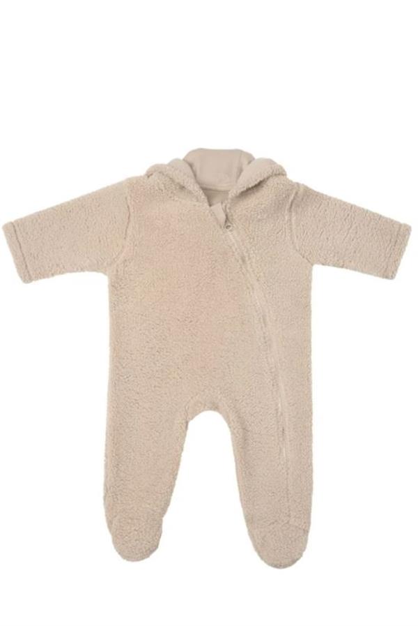 Miela Kids Kulaklı Peluş Tulum Bej