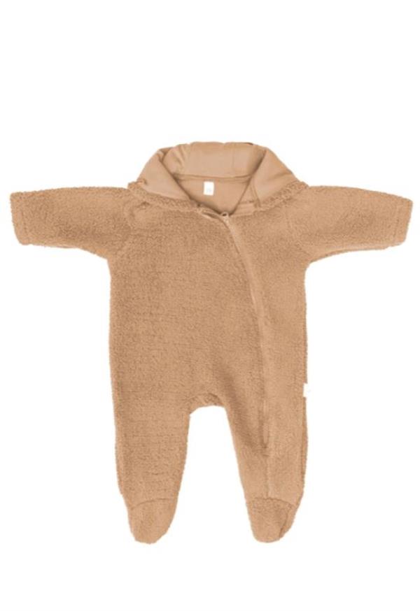 Miela Kids Kulaklı Peluş Tulum Caramel