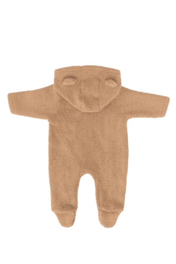 Miela Kids Kulaklı Peluş Tulum Caramel