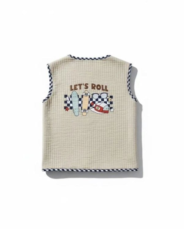 Miela Kids Lets Roll Kapitone Yelek Bej