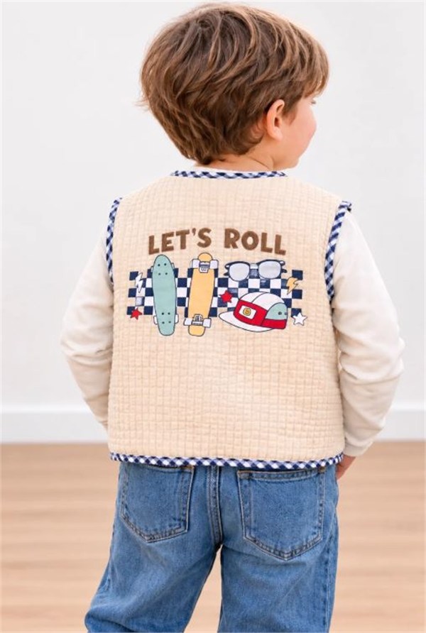 Miela Kids Lets Roll Kapitone Yelek Bej