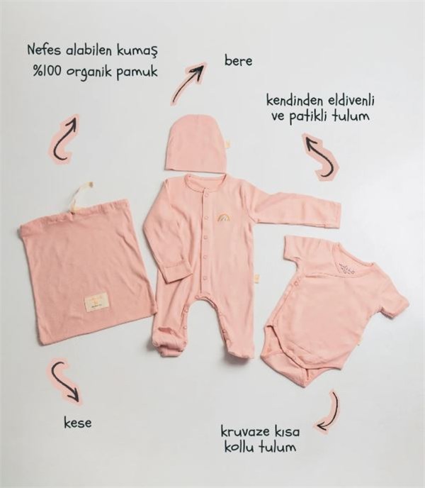 Miela Kids Yeni Doğan Seti, Pembe STD