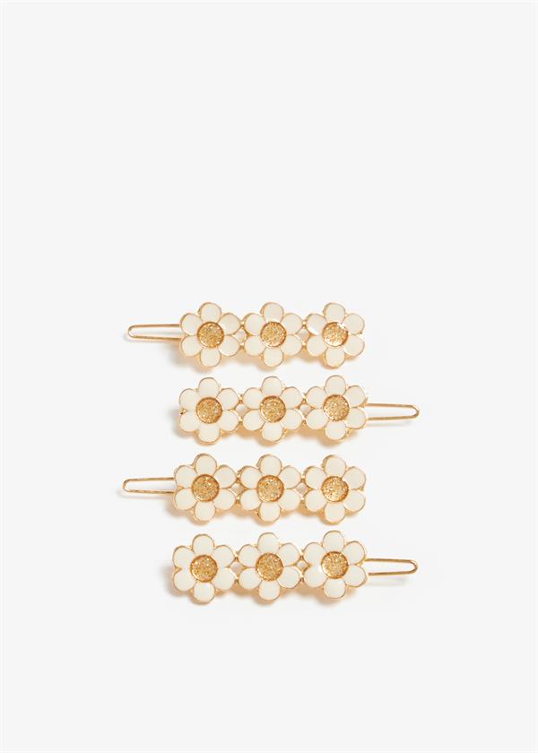 Mimi & Lula Daisy Enamel Snap 4lü Toka