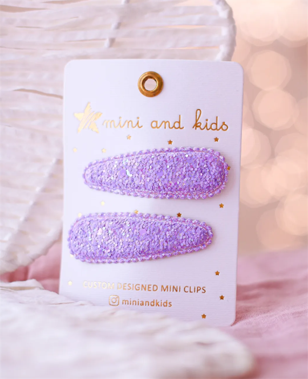 Mini & Kids Çıtçıtlı Toka Glitter Lilac