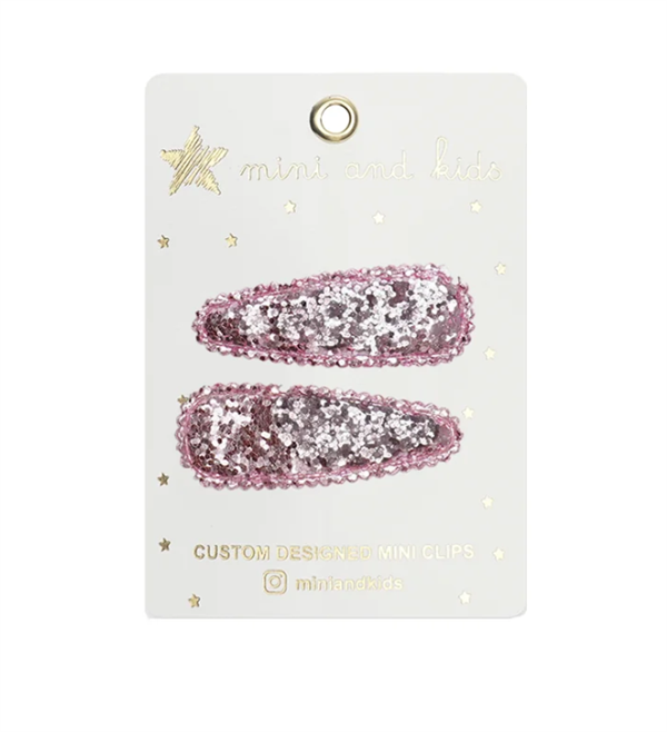 Mini & Kids Çıtçıtlı Toka Glitter Rose