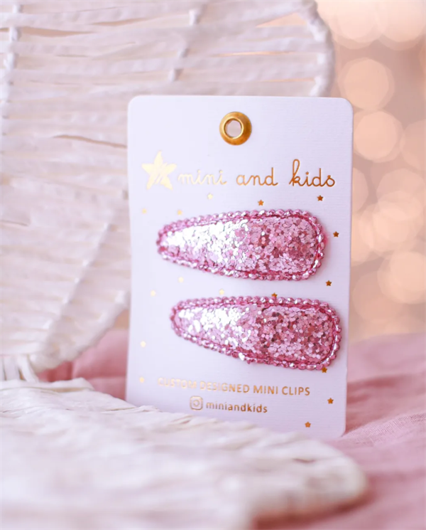 Mini & Kids Çıtçıtlı Toka Glitter Rose
