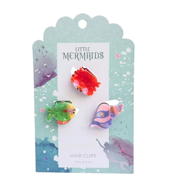 Mini & Kids Little Mermaids Hair Clips Small Yengeç