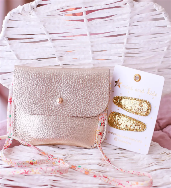 Mini & Kids Mini Deri Çanta Gold