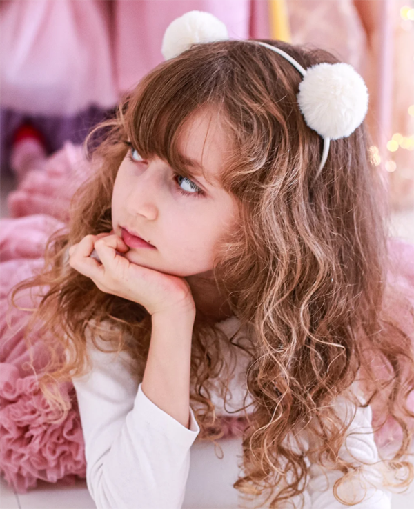 Mini & Kids Mini PonPon Taç Bej