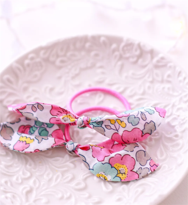 Mini & Kids Tavşan Kulağı Lastikli Toka Betsy Pink