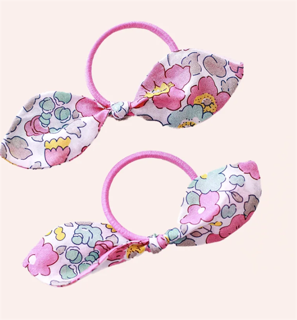 Mini & Kids Tavşan Kulağı Lastikli Toka Betsy Pink