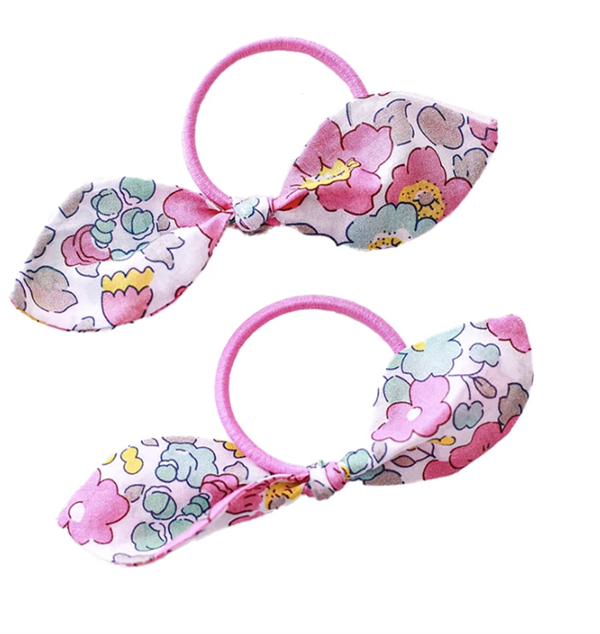 Mini & Kids Tavşan Kulağı Lastikli Toka Betsy Pink