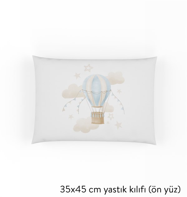 MiniJoyHub Çarşaf Ve Yastık Kılıfı Mavi Uçan Balon