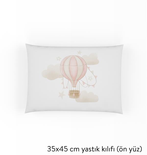 MiniJoyHub Çarşaf Ve Yastık Kılıfı Pembe Uçan Balon