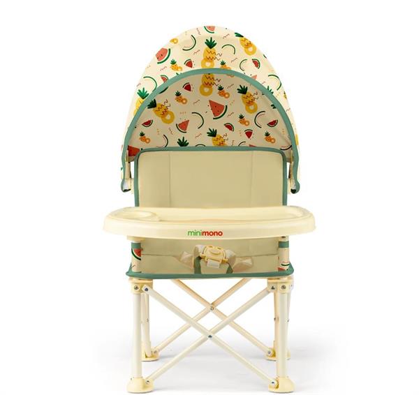 Minimono Plus Portatif Katlanabilir Mama Sandalyesi Bej Karpuz Ananas