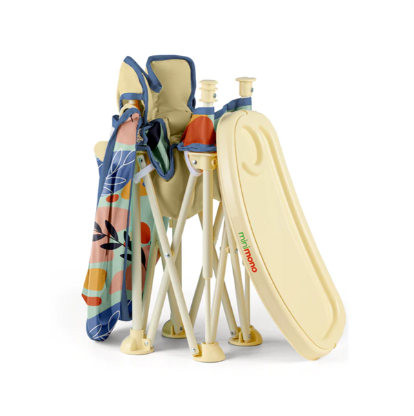 Minimono Plus Portatif Katlanabilir Mama Sandalyesi Bej Flora