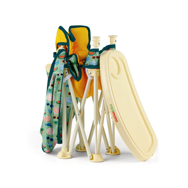 Minimono Plus Portatif Katlanabilir Mama Sandalyesi Sarı Plaj