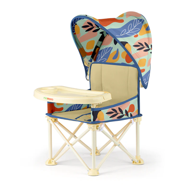 Minimono Plus Portatif Katlanabilir Mama Sandalyesi Bej Flora